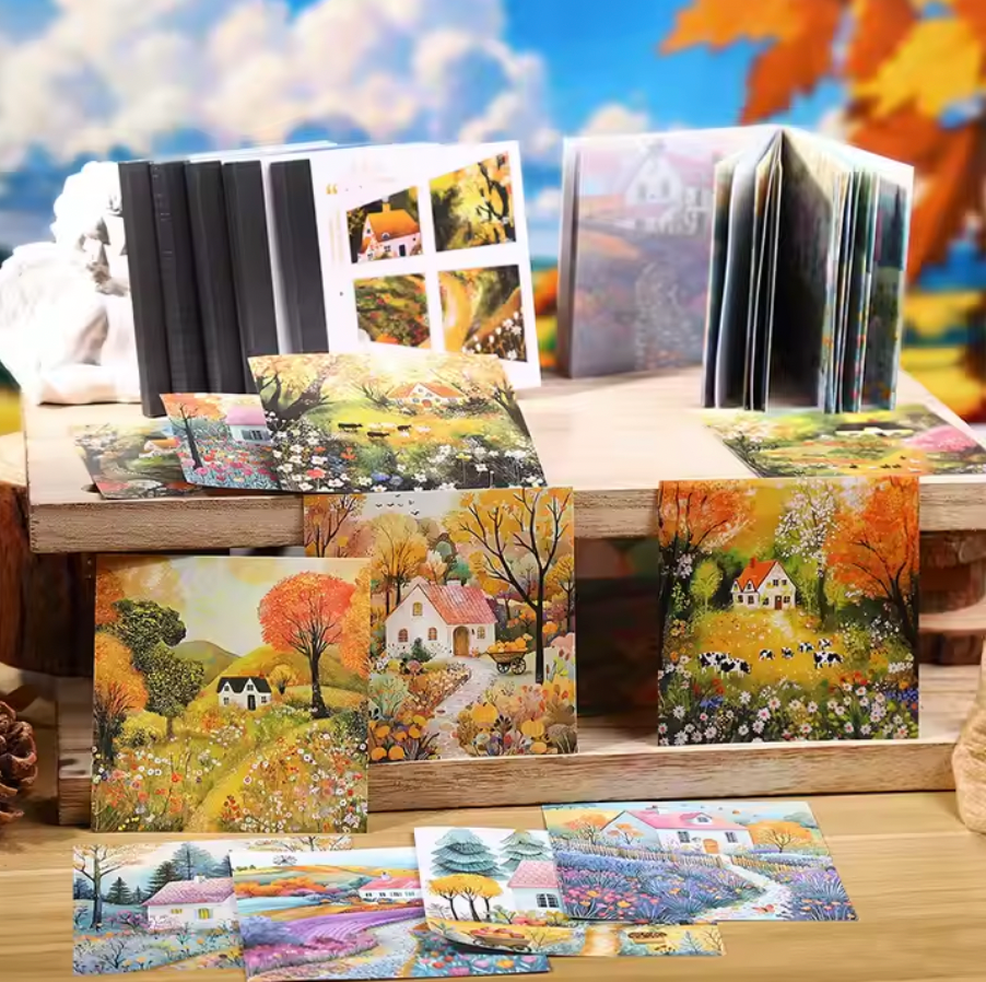 30 Stickers cuadrados paisajes