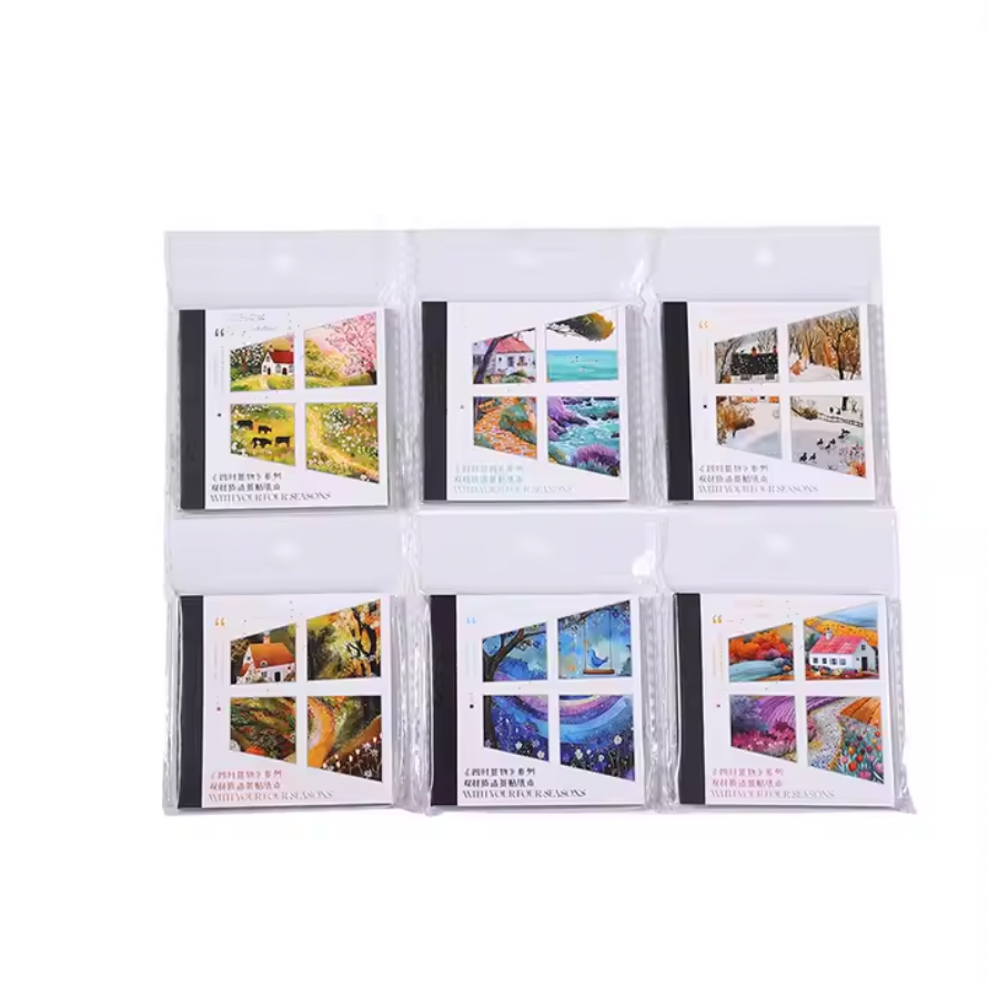 30 Stickers cuadrados paisajes