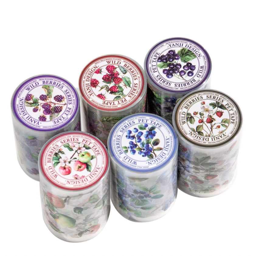 Rollo de Stickers Frutos rojos