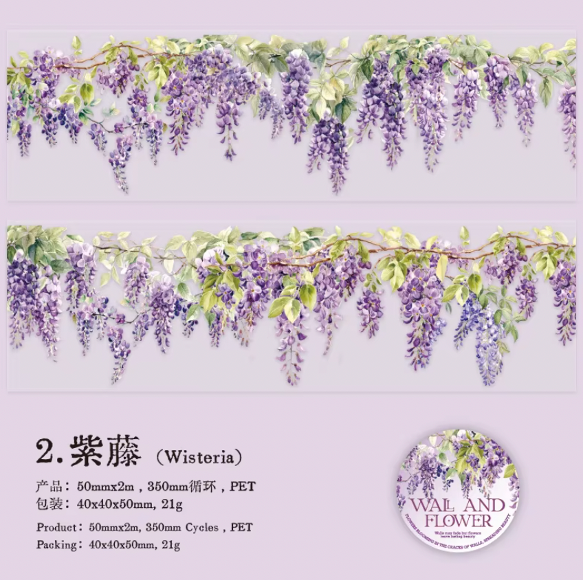 Washi Tape Flores colgantes & paredes