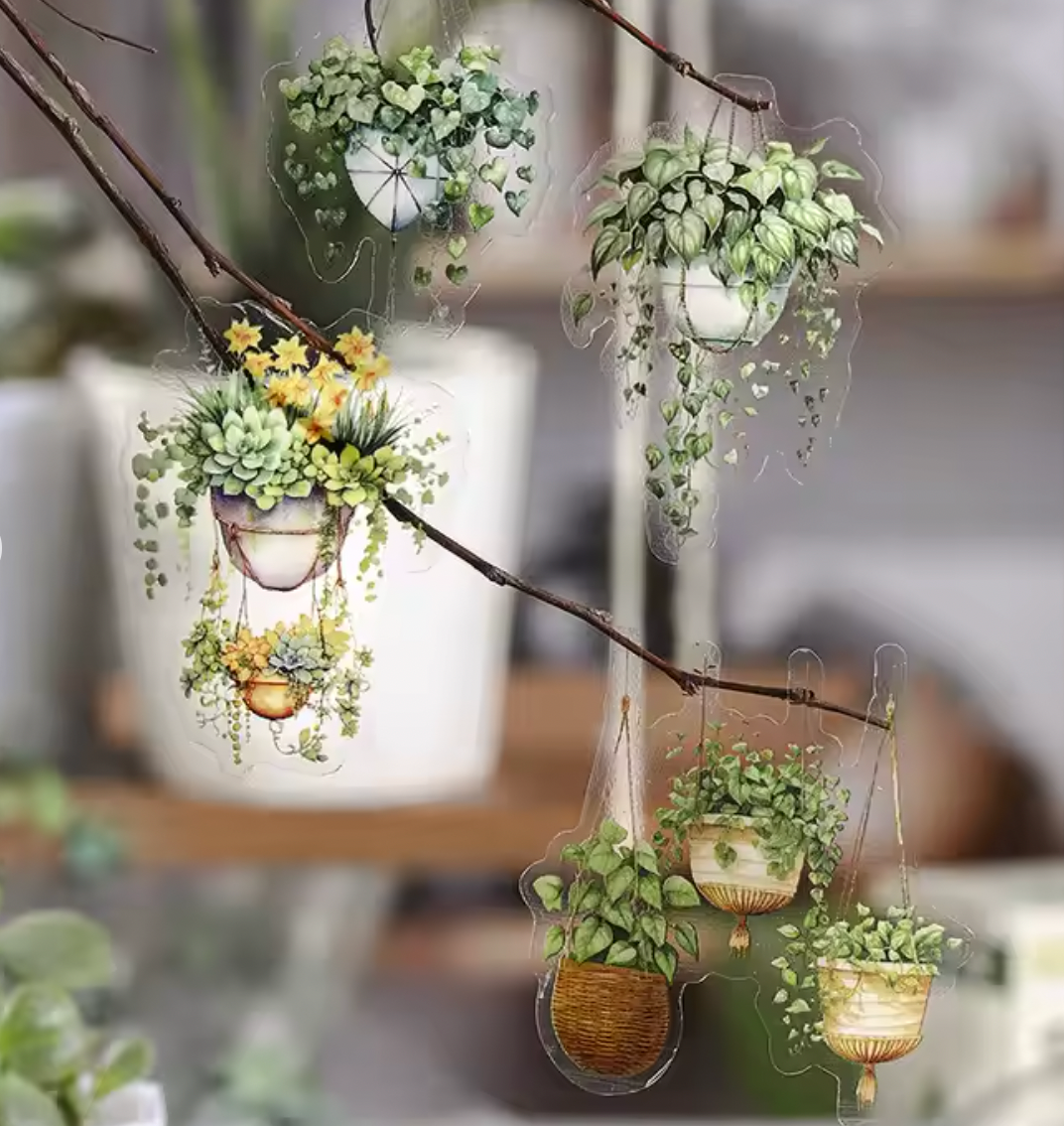 Rollo de stickers plantas colgantes