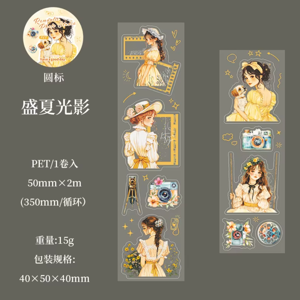 Rollo de stickers mujeres romanticas