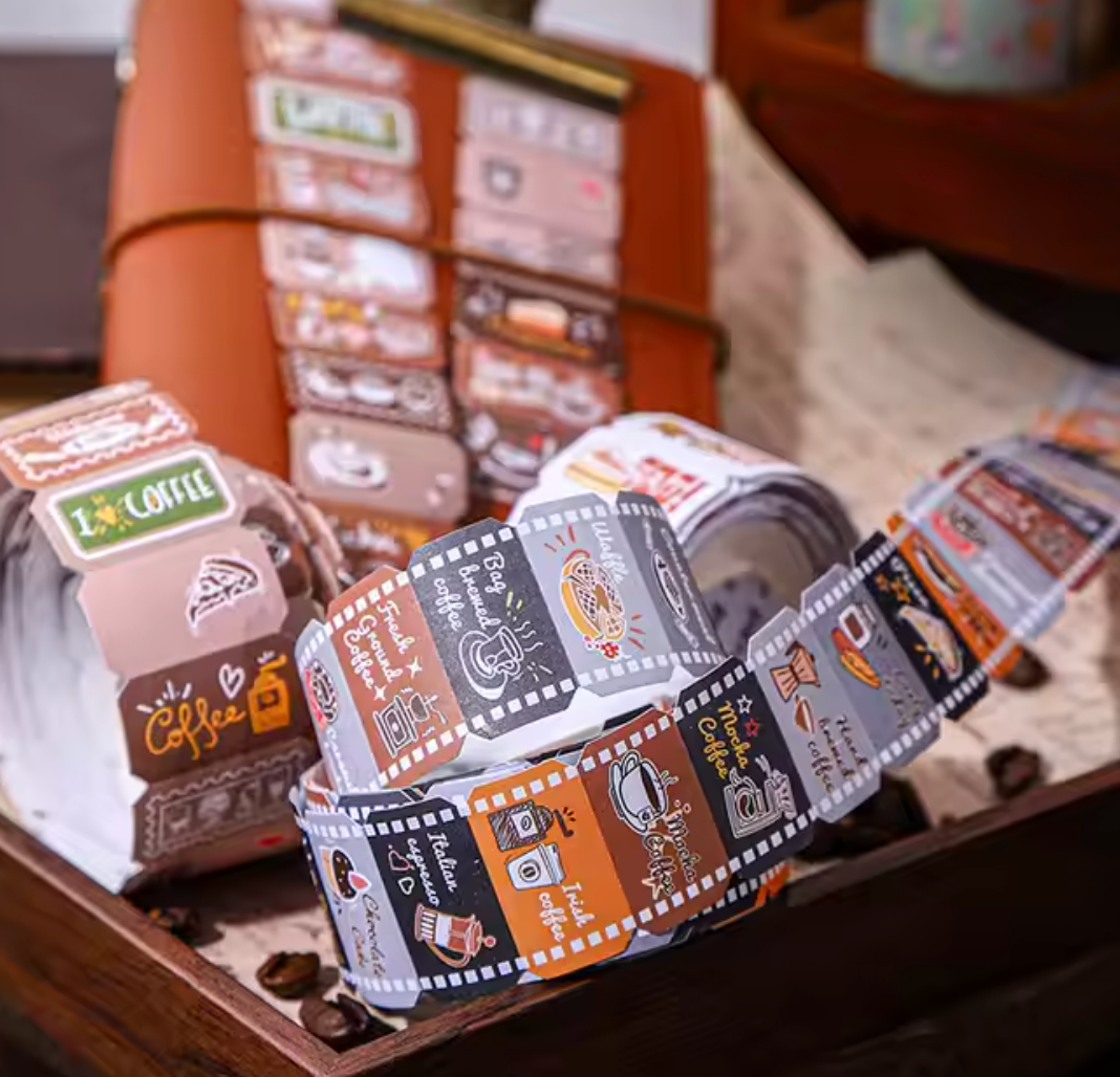 Rollo de Stickers Café