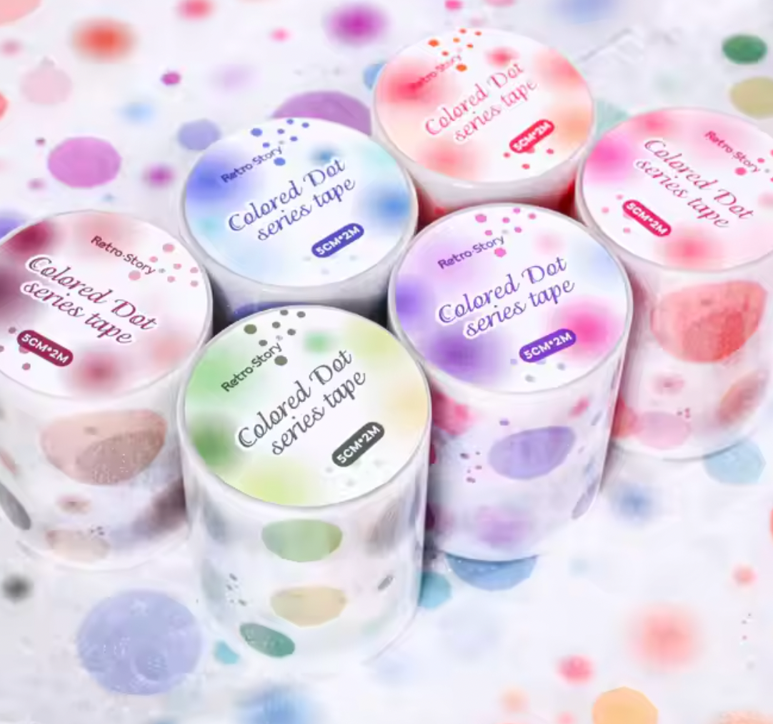 Rollo de Stickers Puntos brillantes