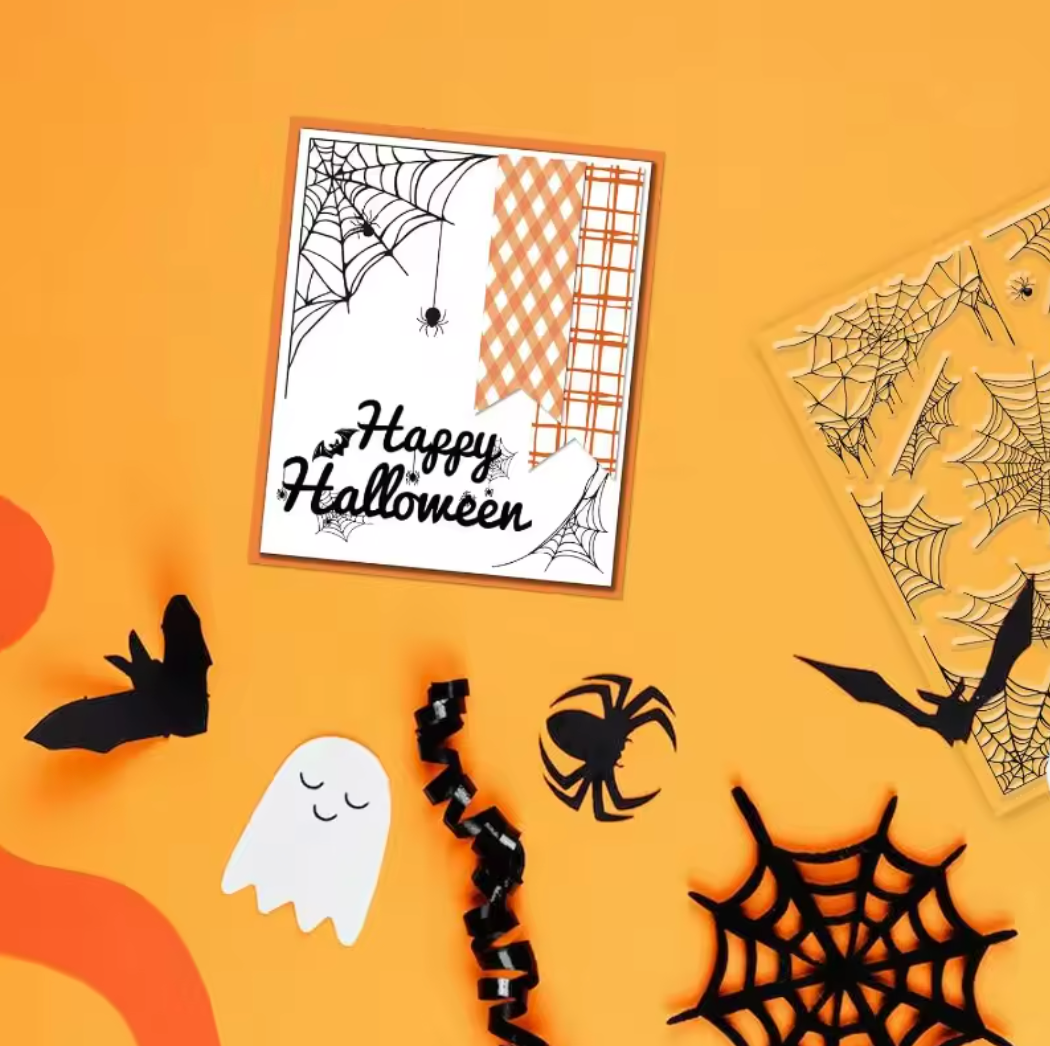 Sellos de Silicon Tela arañas Halloween