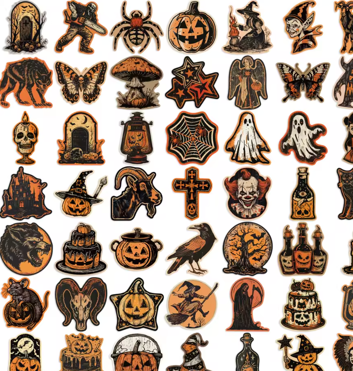50 Stickers Vinil Halloween