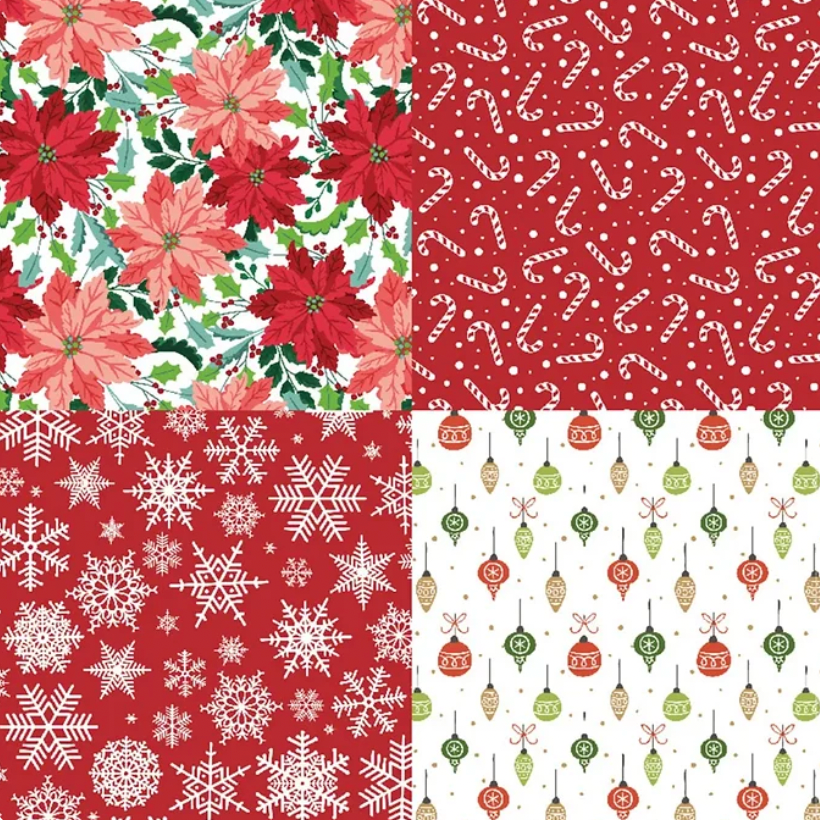 12 Papeles de cartulina Navidad