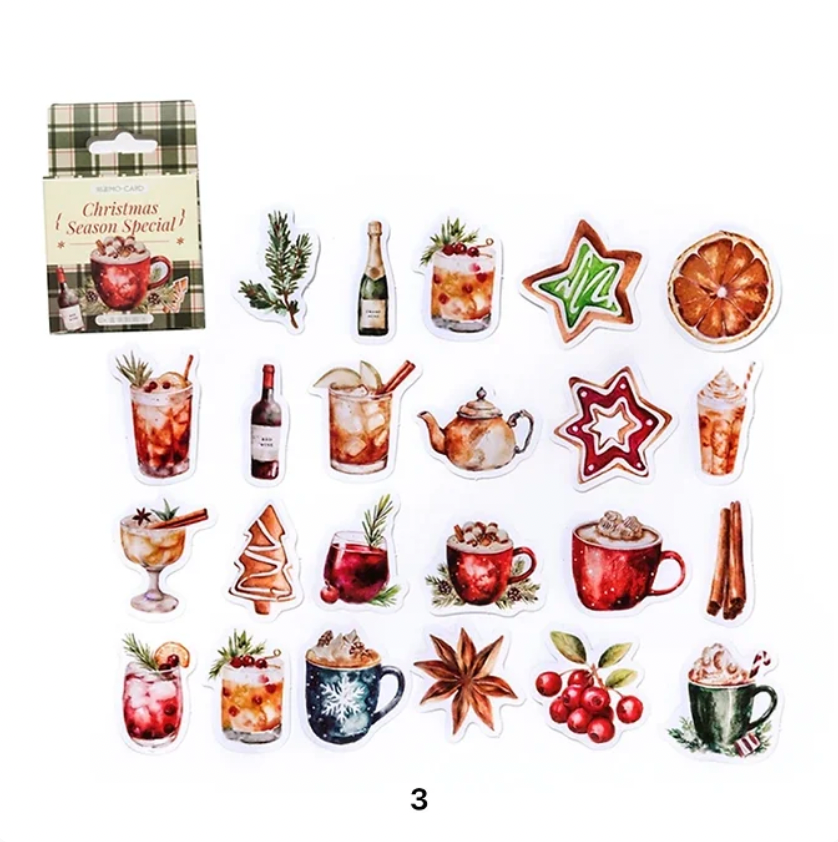 Cajita de Stickers Navideños - 4 opciones
