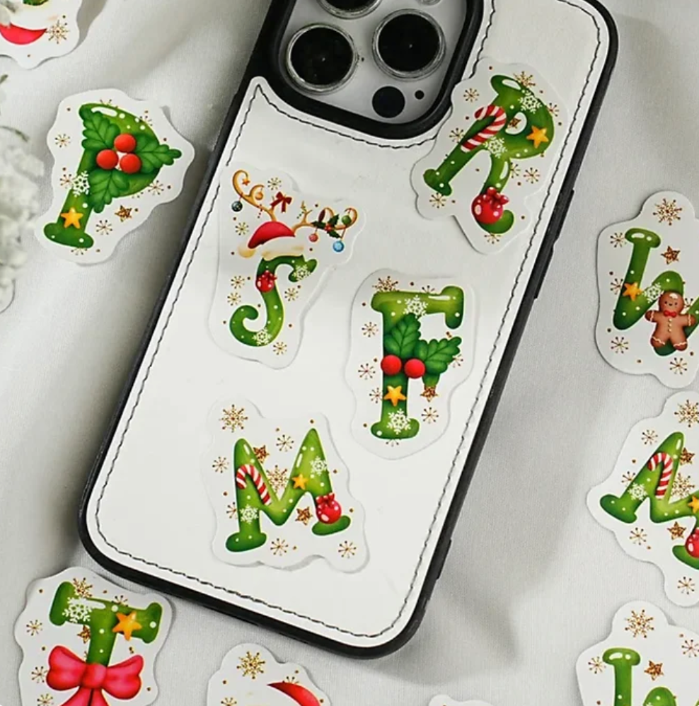 Cajita de Stickers Letras navideñas