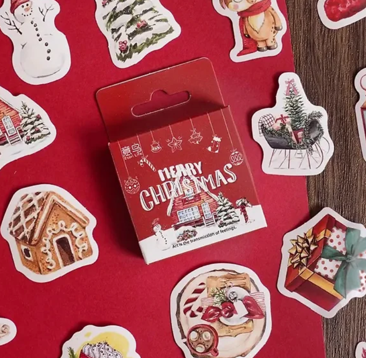 Cajita de Stickers Navideños