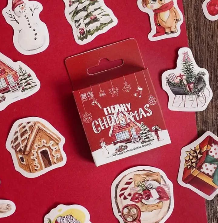 Cajita de Stickers Navideños