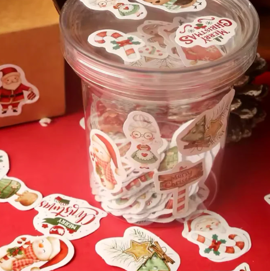 Cajita de Stickers Navideños