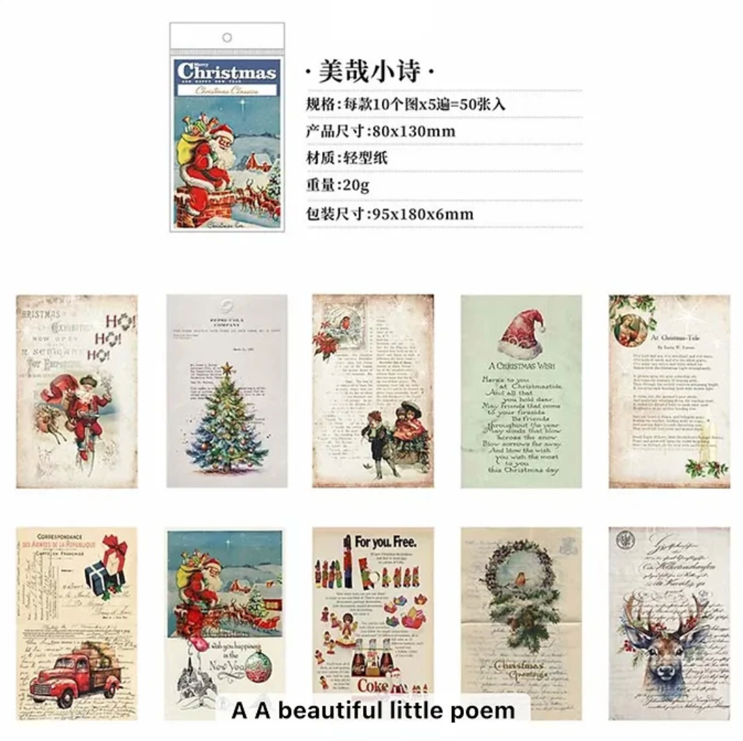 50 Papeles Navidad Vintage