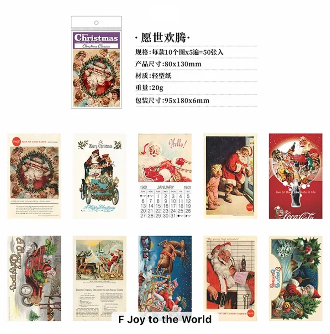 50 Papeles Navidad Vintage