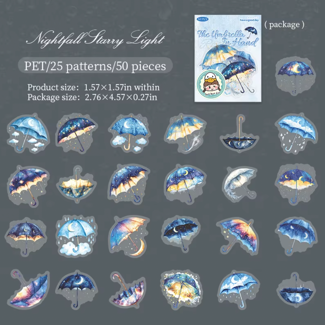50 Stickers Paraguas