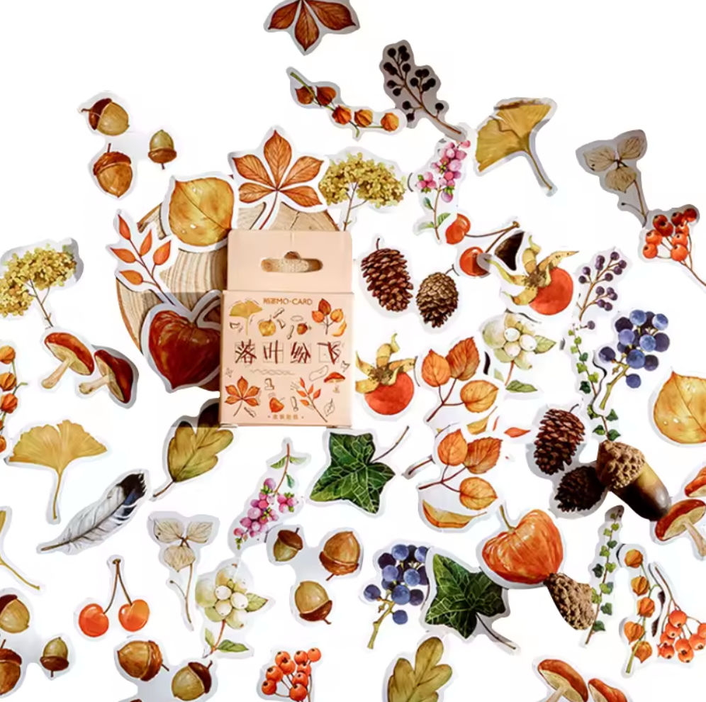 Cajita de Stickers de otoño