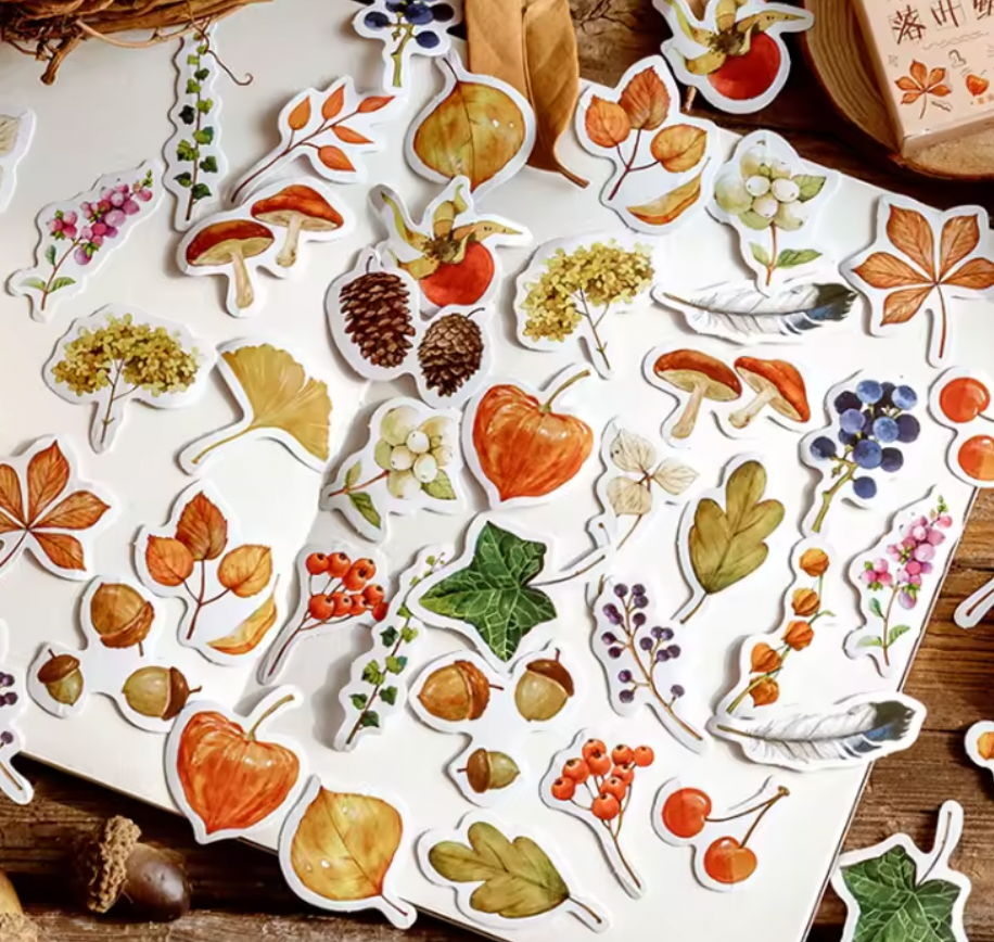 Cajita de Stickers de otoño