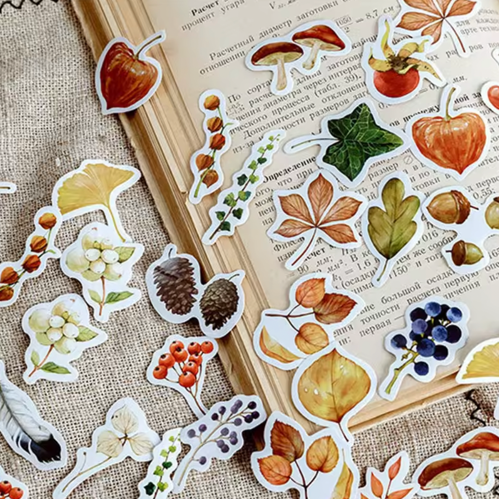 Cajita de Stickers de otoño