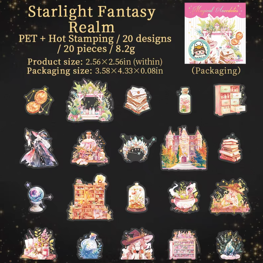 4 Paquetes de 20 Stickers con Detalles dorados Halloween