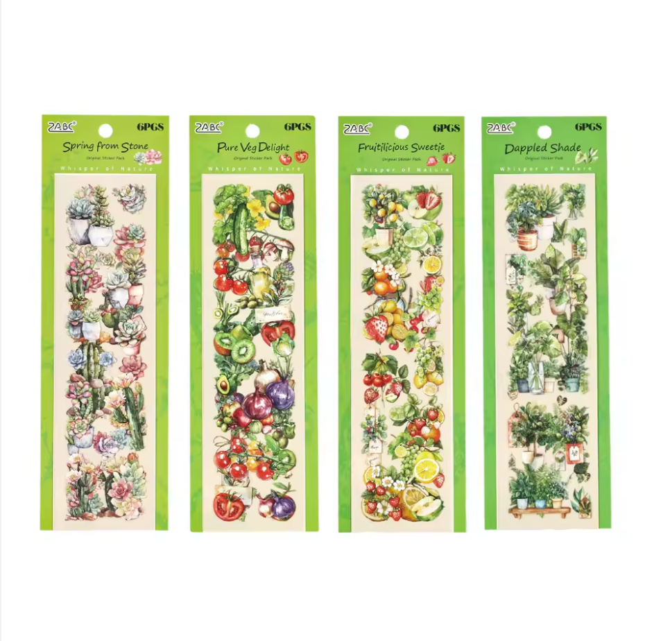 6 Hojas de stickers