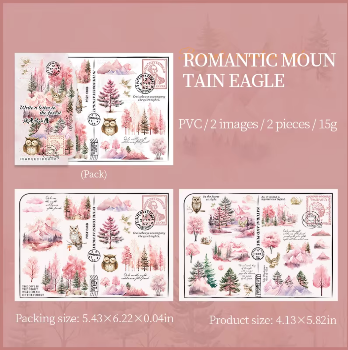 2 Hojas Transfer animales & naturaleza