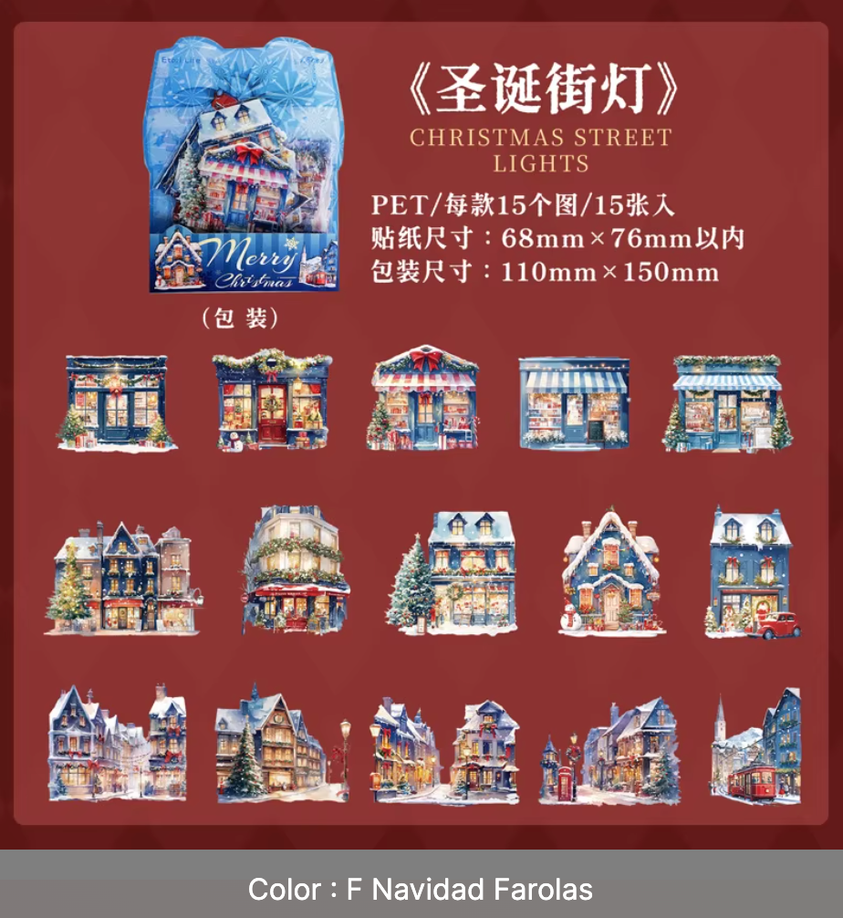 15 Stickers Navideños