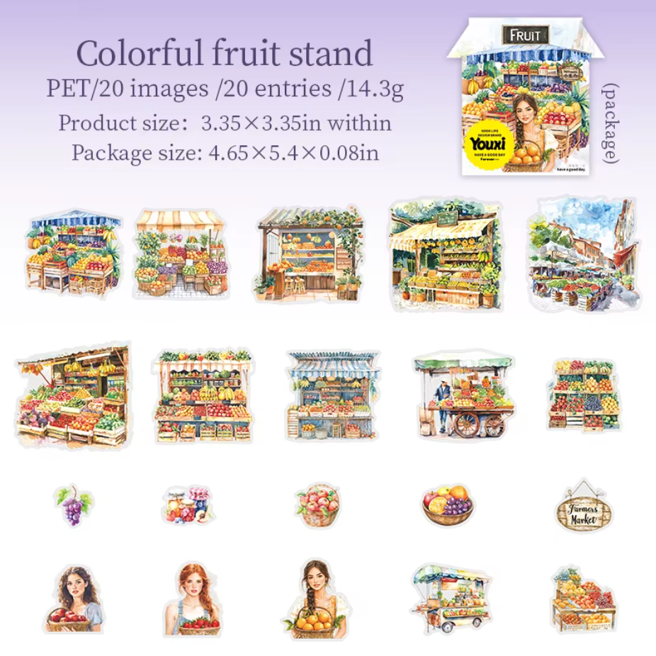 4 Paquetes Stickers Mercado