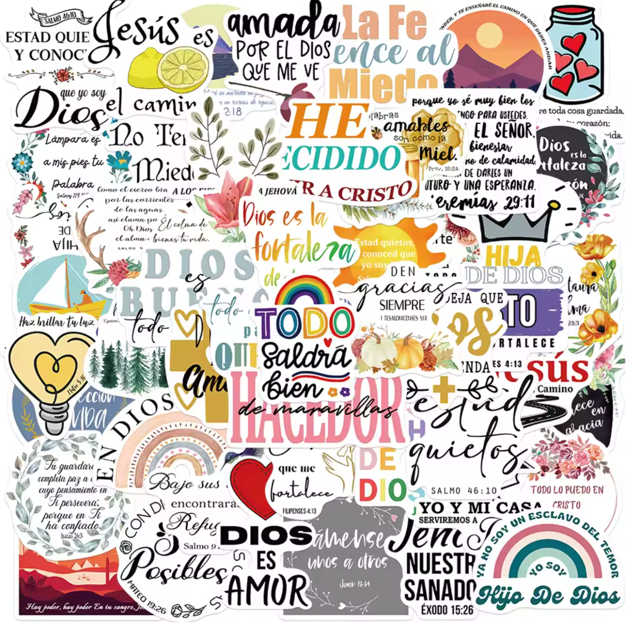 50 Stickers Vinil Religion