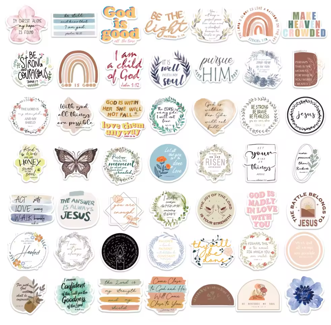 50 Stickers Vinil Religion