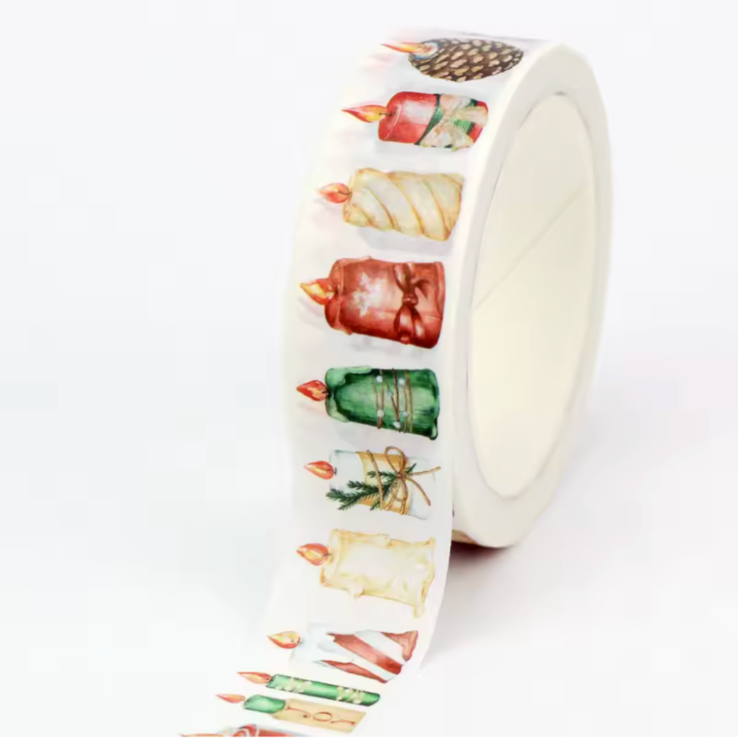 Washi Tape Velas Navideñas - 10 metros