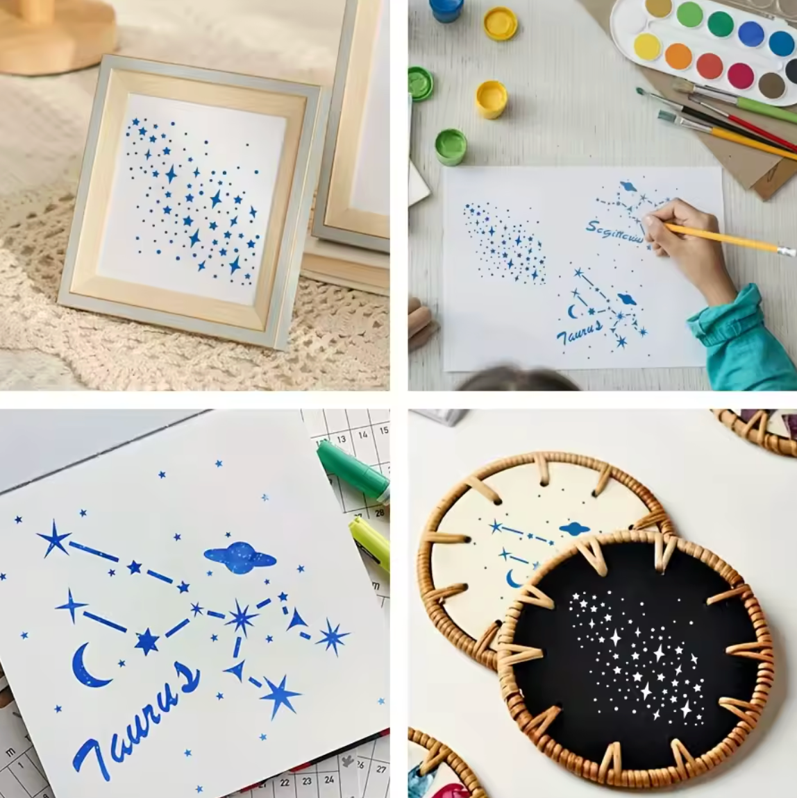 16 Stencils Constelaciones & Estrellas