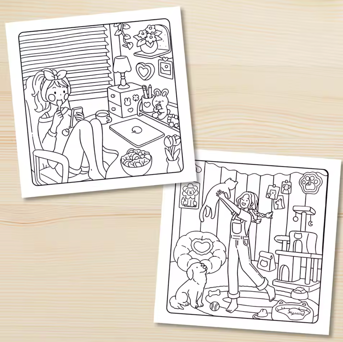 Libro de colorear Cozy Home