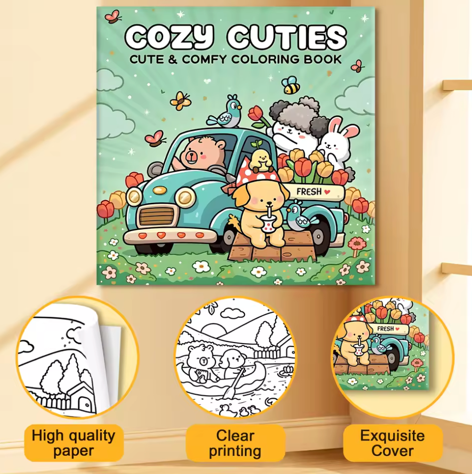 Libro de colorear Cozy Cuties