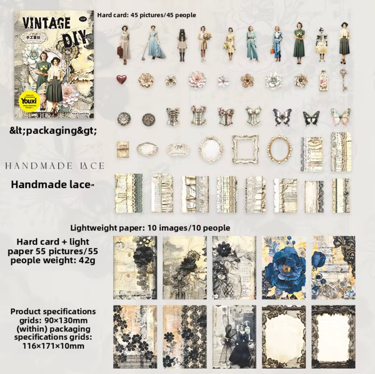 Kit de 55 piezas - Retro