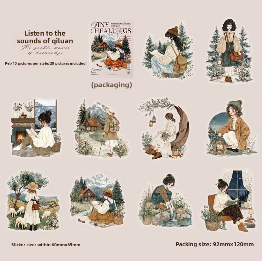 20 Stickers Tiny Healing