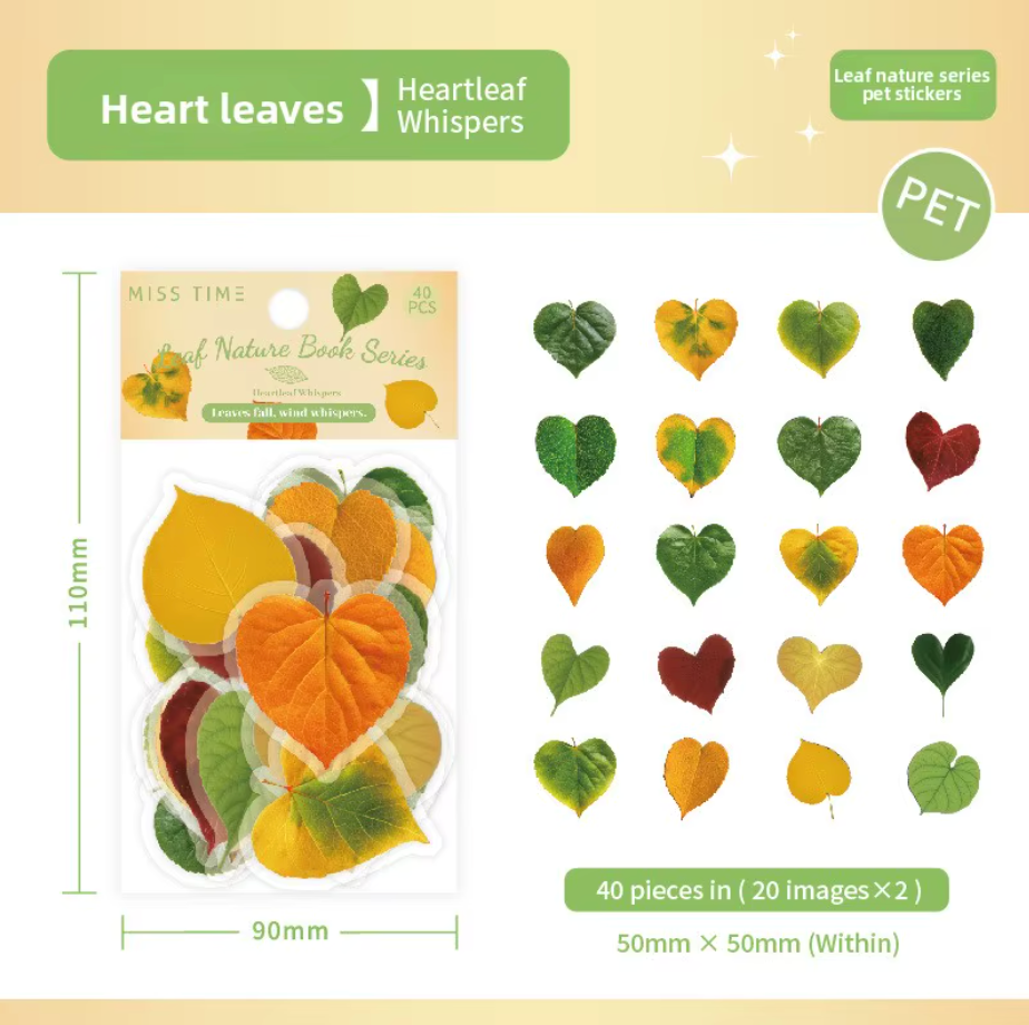 40 Stickers Hojas Arboles Otoño