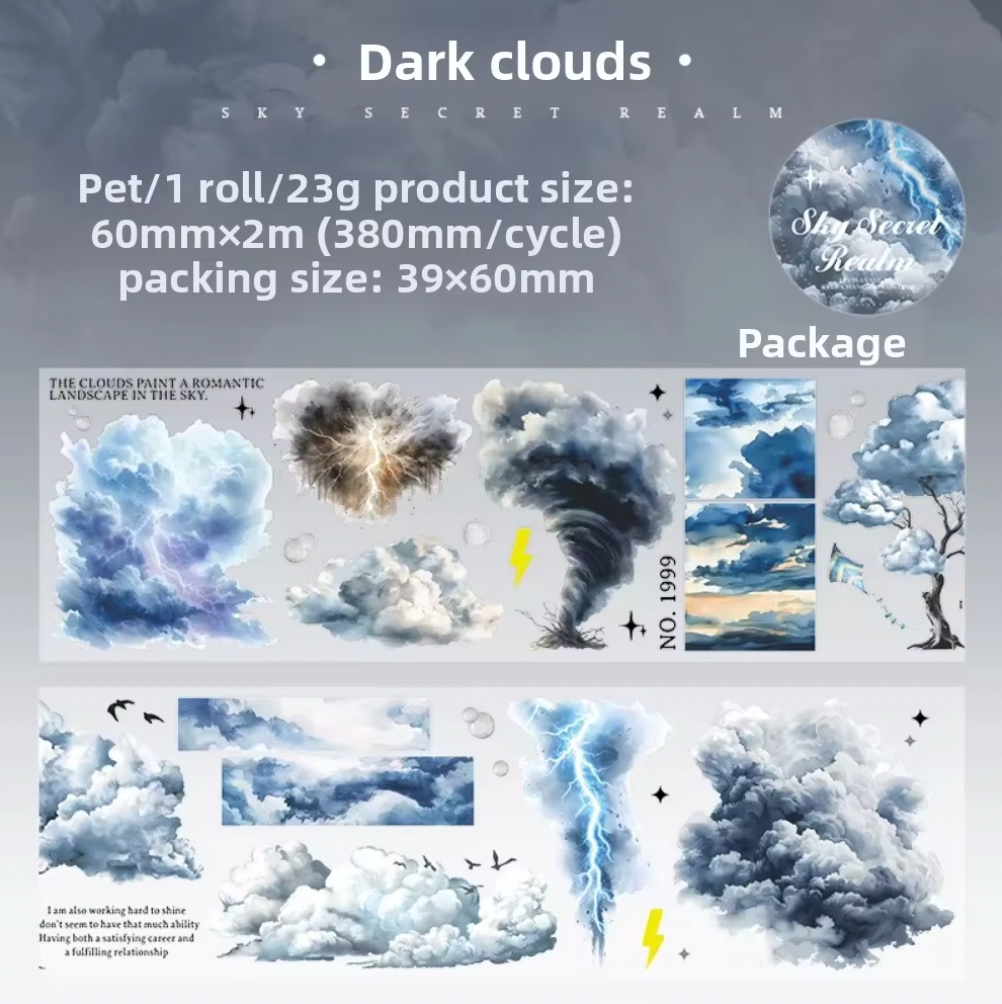 Rollo de Stickers Nubes