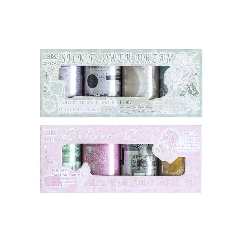 Paquete de 4 rollos de stickers Silk Rhyme