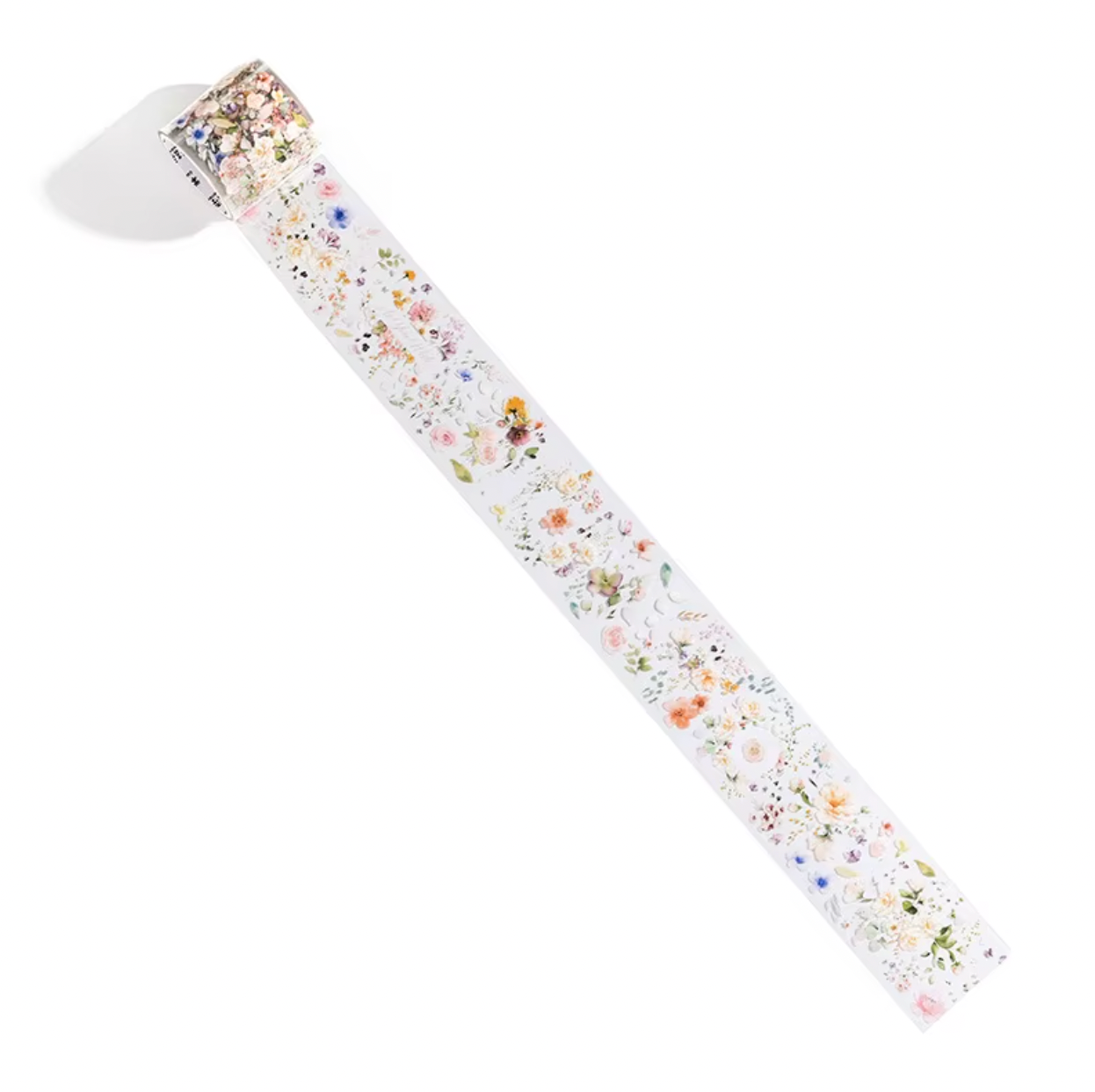 Washi Tape Ancho Transparente Flores