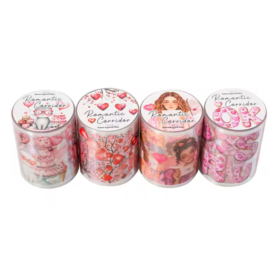 Rollo de stickers Romanticos