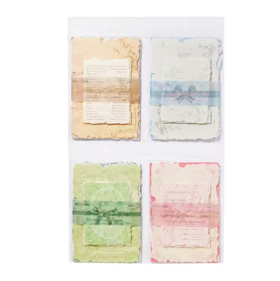 30 Papeles Cartulinas Embossed con relieve