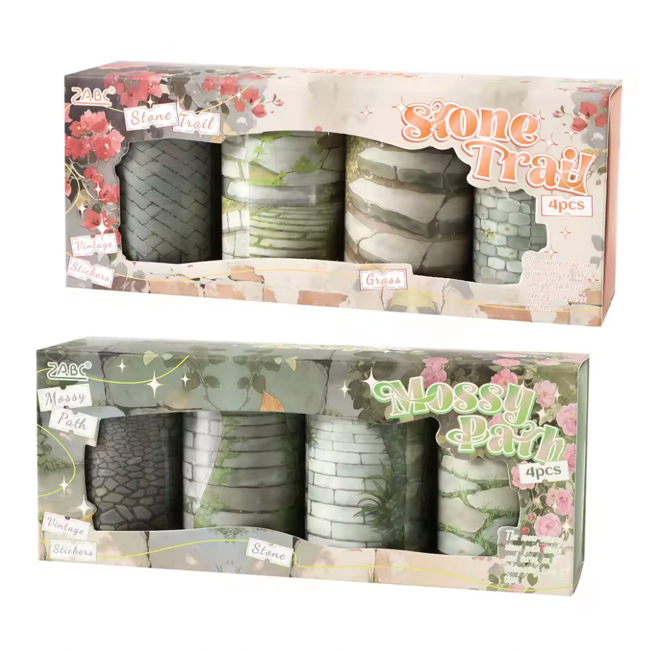 4 Rollos de Stickers Caminos