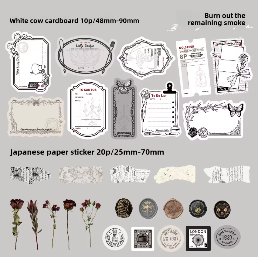 Caja de 30 etiquetas & stickers