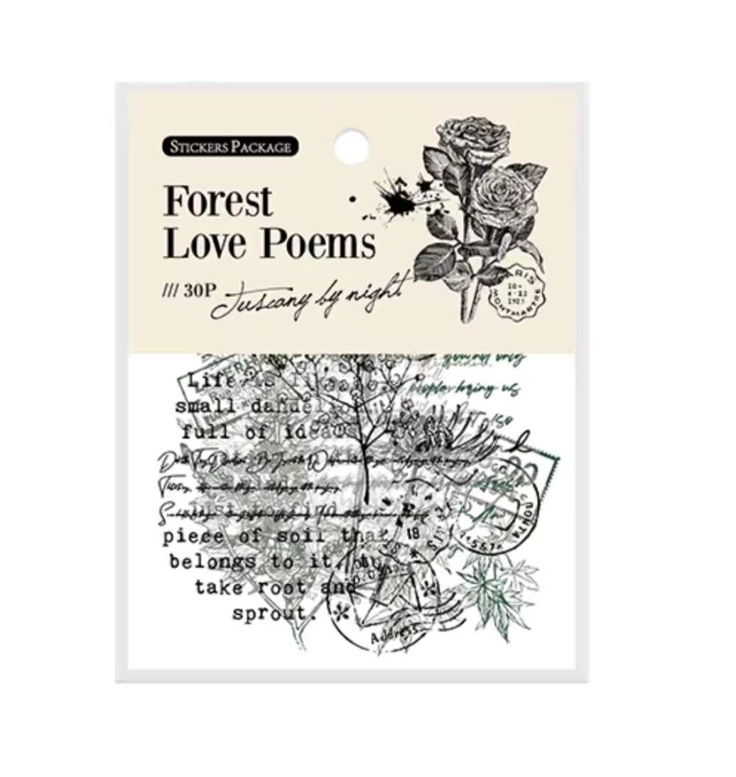 30 Stickers transparentes con texto