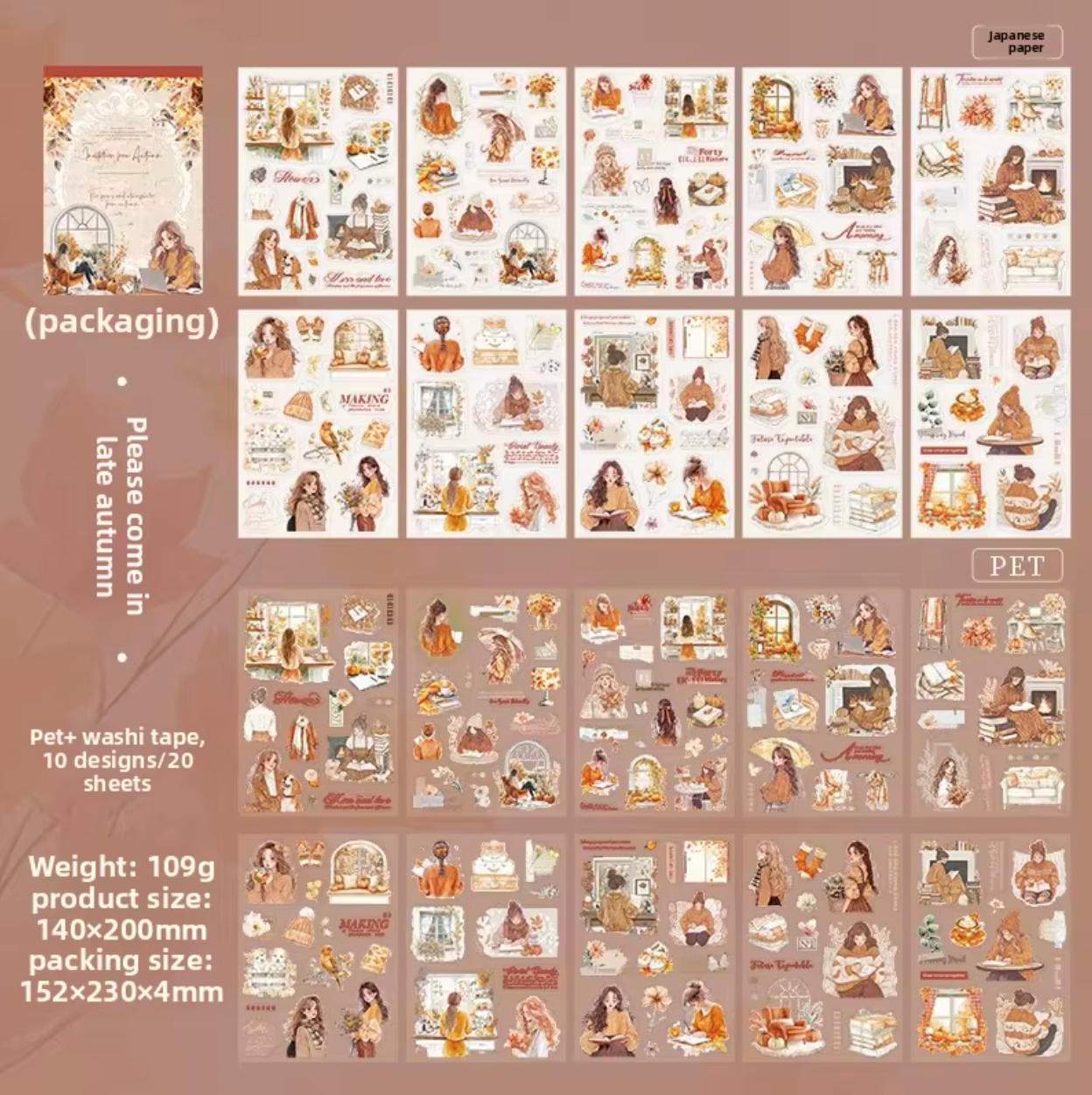 Libro de Stickers Grande Autumn