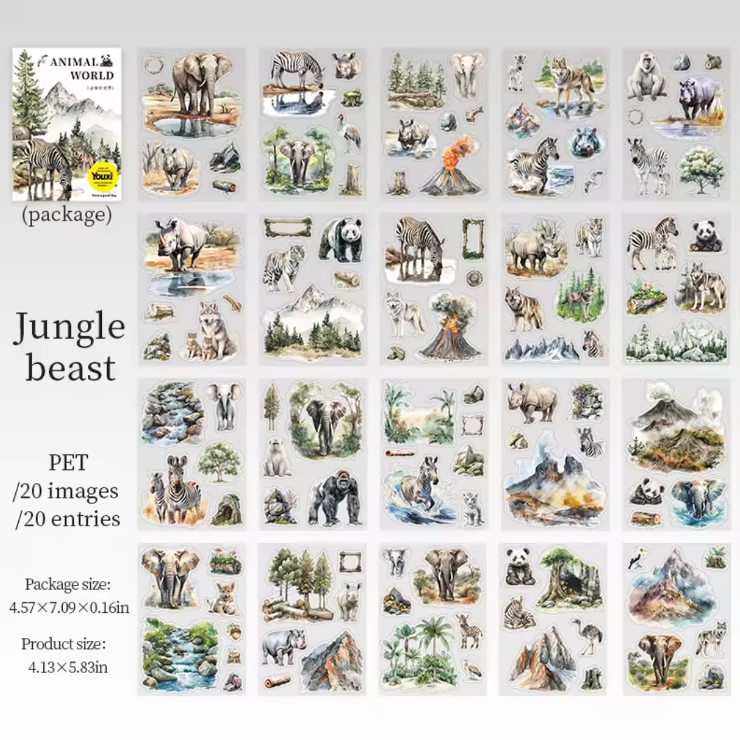 Libro de Stickers Animales salvajes