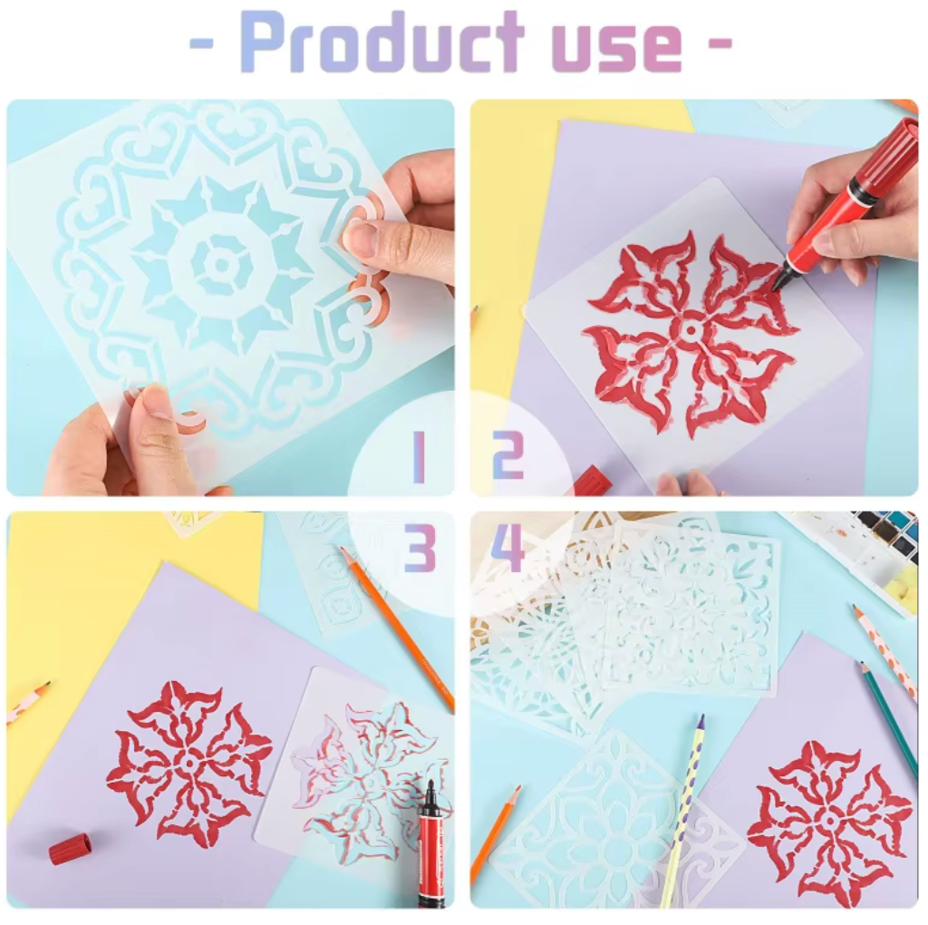 12 Stencils mandala