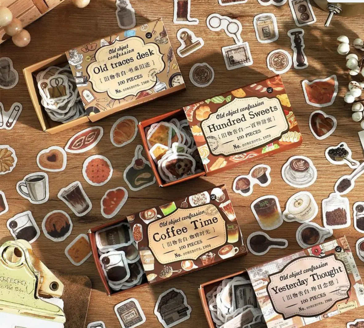 Cajita de 100 Stickers - Old Object