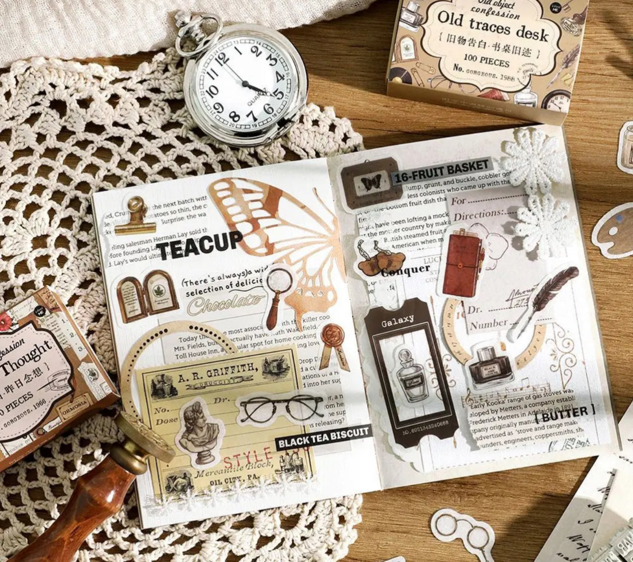Cajita de 100 Stickers - Old Object