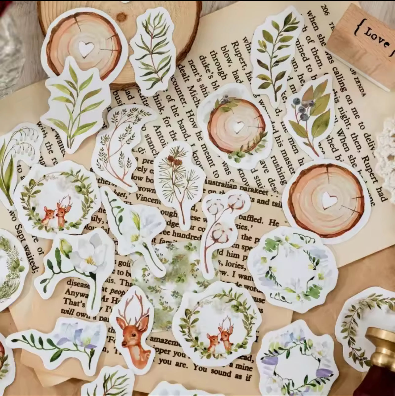 Cajita de Stickers Bosque & venado
